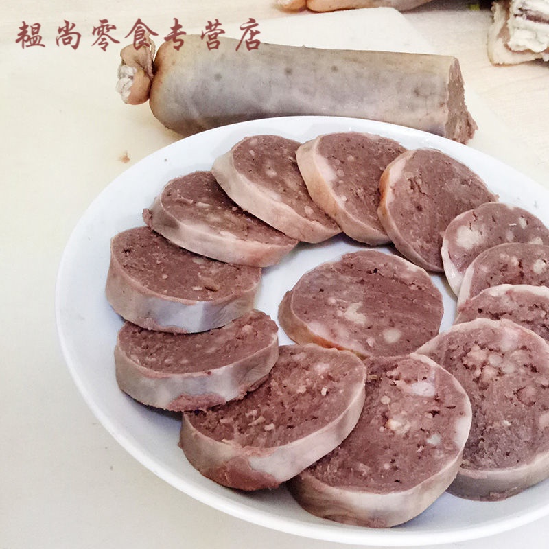 飞益森正宗东北特产农家荞面血肠吉林松原荞面肠猪血肠现灌现发 一斤