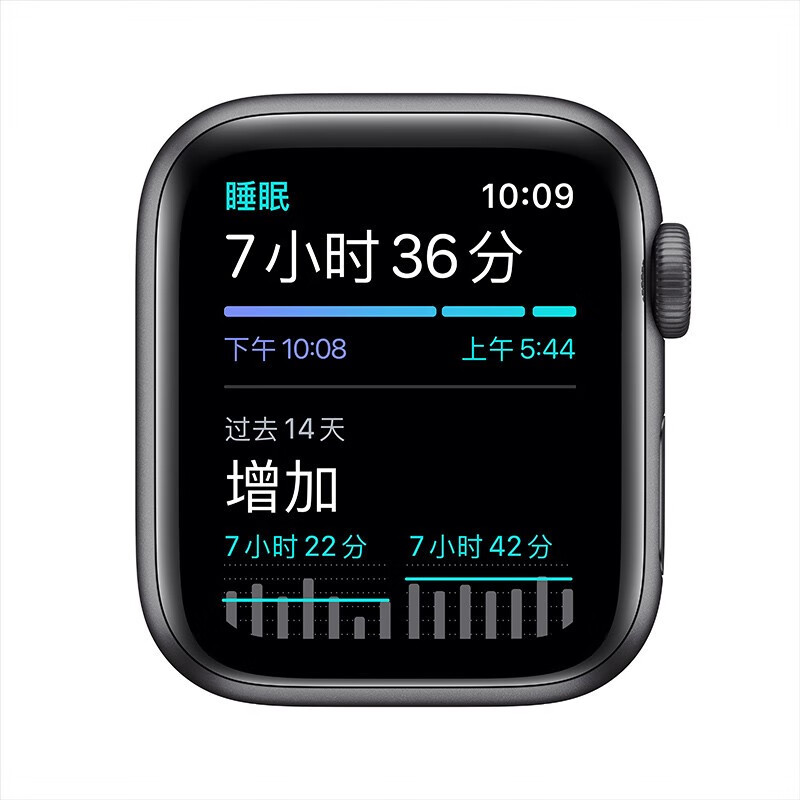 苹果（Apple） Watch Series 6 /SE智能手表 黑色铝金属表壳+黑色运动表带 【SE】 44mm GPS版