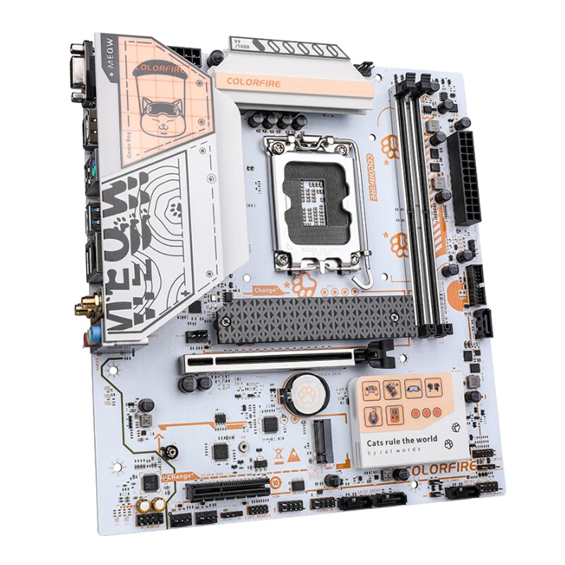 七彩虹 B760M-MEOW WIFI D5橘影橙 图 5