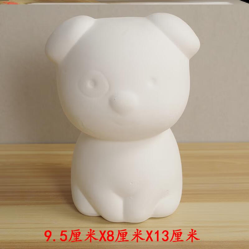 新款十二生肖白胚石膏像diy涂鸦涂色白膜卡通彩绘娃 狗画笔颜料