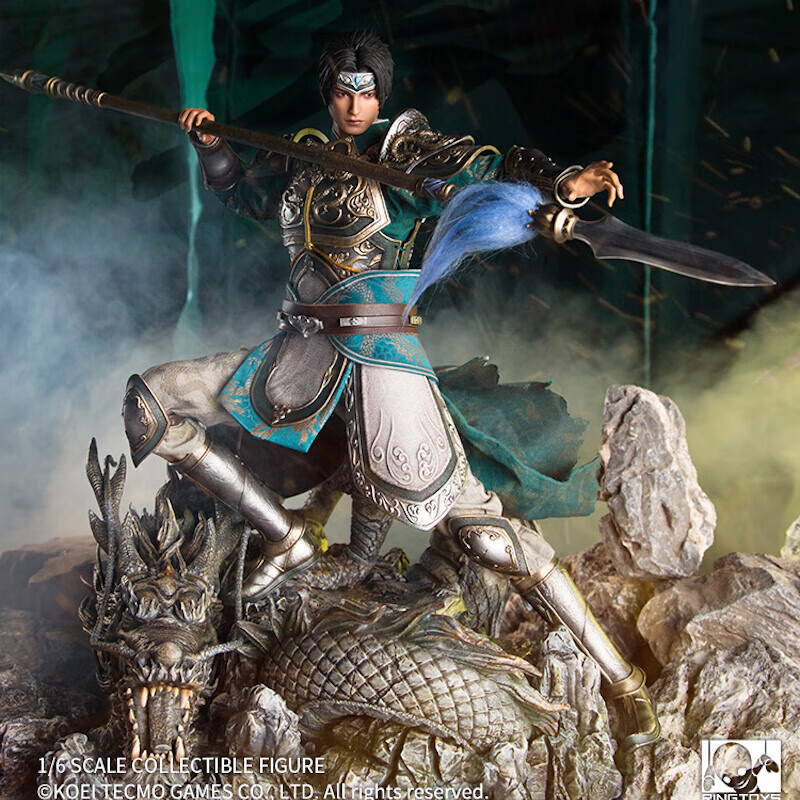 三国五虎上将光荣1 /6《真 三国无双》 赵云 可动兵人偶 无双赵云
