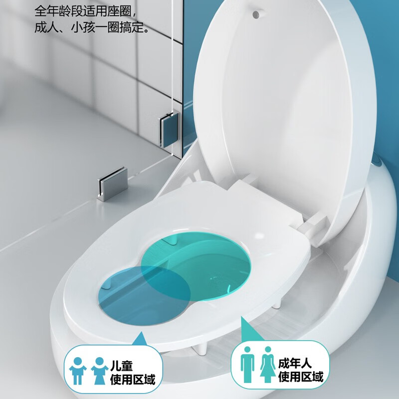 MGXG 德国MGXG 蛋形蹲坐两用双用马桶冲落式直冲式明装免挖蹲便器改座式 升级版【带盖】坑距300