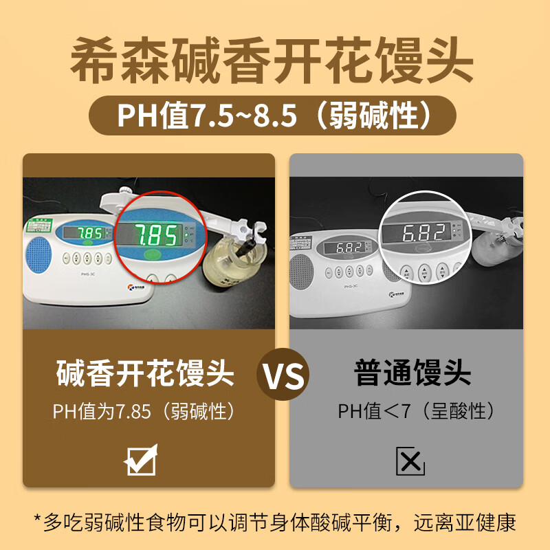 希森碱香开花馒头150克/个山东手工老面大馒头馍馍包子花卷早餐面食 碱香开花馒头8个【2.4斤】