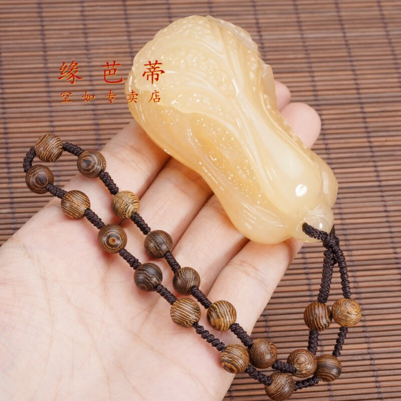 缘芭蒂(yuanbadi)黄龙玉白菜把件籽料把玩手把玩黄