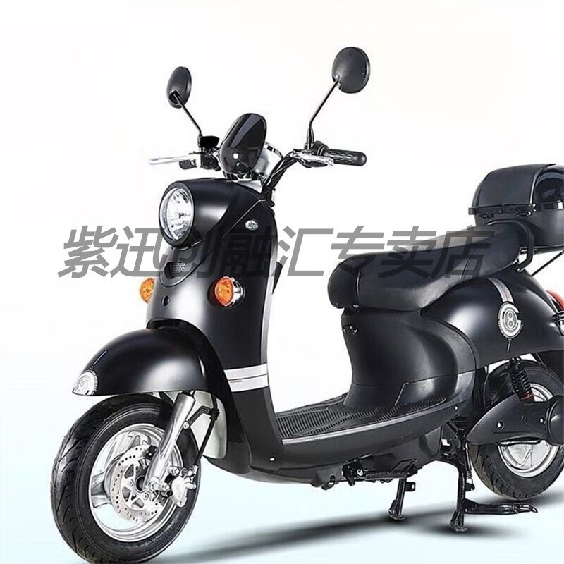 2022年新款小龟王电瓶车60v72v 男女式成人电动摩托车 黑色 72v20ah