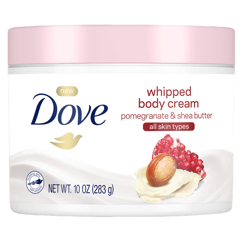 多芬（Dove）滋養(yǎng)身體乳 4罐 面部手部身體美容霜中性至干性皮膚24 小時保濕 粉色瓶 75ml