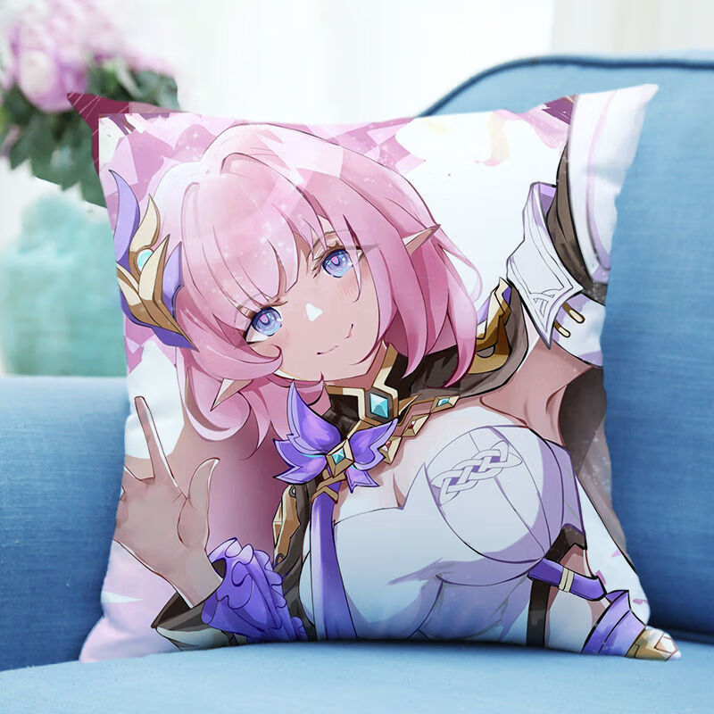 崩坏3抱枕爱莉希雅 人之律者爱莉希雅抱枕崩坏三周边方形靠枕双面高清