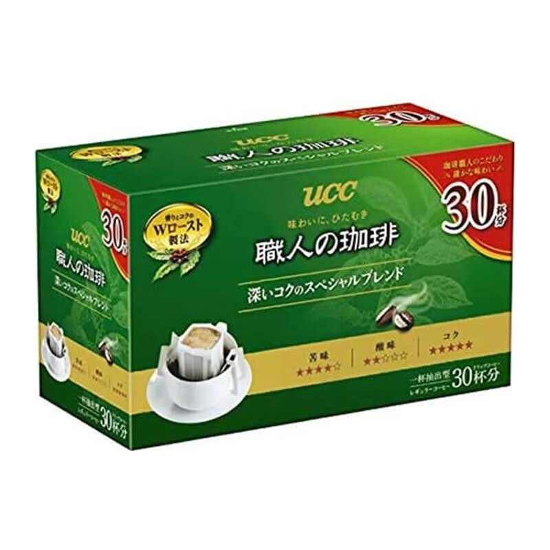 【日本直邮】日本上岛咖啡 ucc滴滤式职人咖啡挂耳咖啡 7g 1盒 深浓