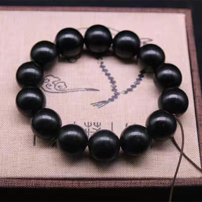 男女款可可西里精品文玩佛珠男女手链真品 可可西里羊角圆珠手串12mm