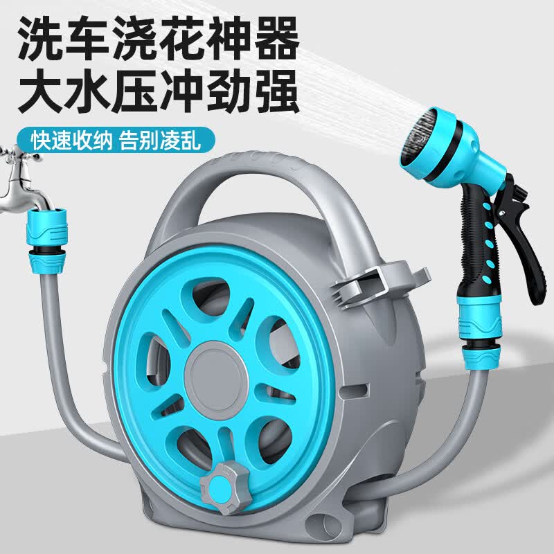 PUANGD浇花神器水枪水管家用高压喷头水管软管收纳架洗车水管神器卷管器 便携式水管车加长12米水管套装怎么样,好用不?