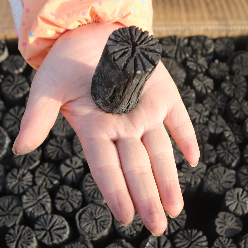 元族菊花木炭烧烤易燃碳室内火锅木炭煮茶碳韩式烤肉炭菊花炭无烟家用