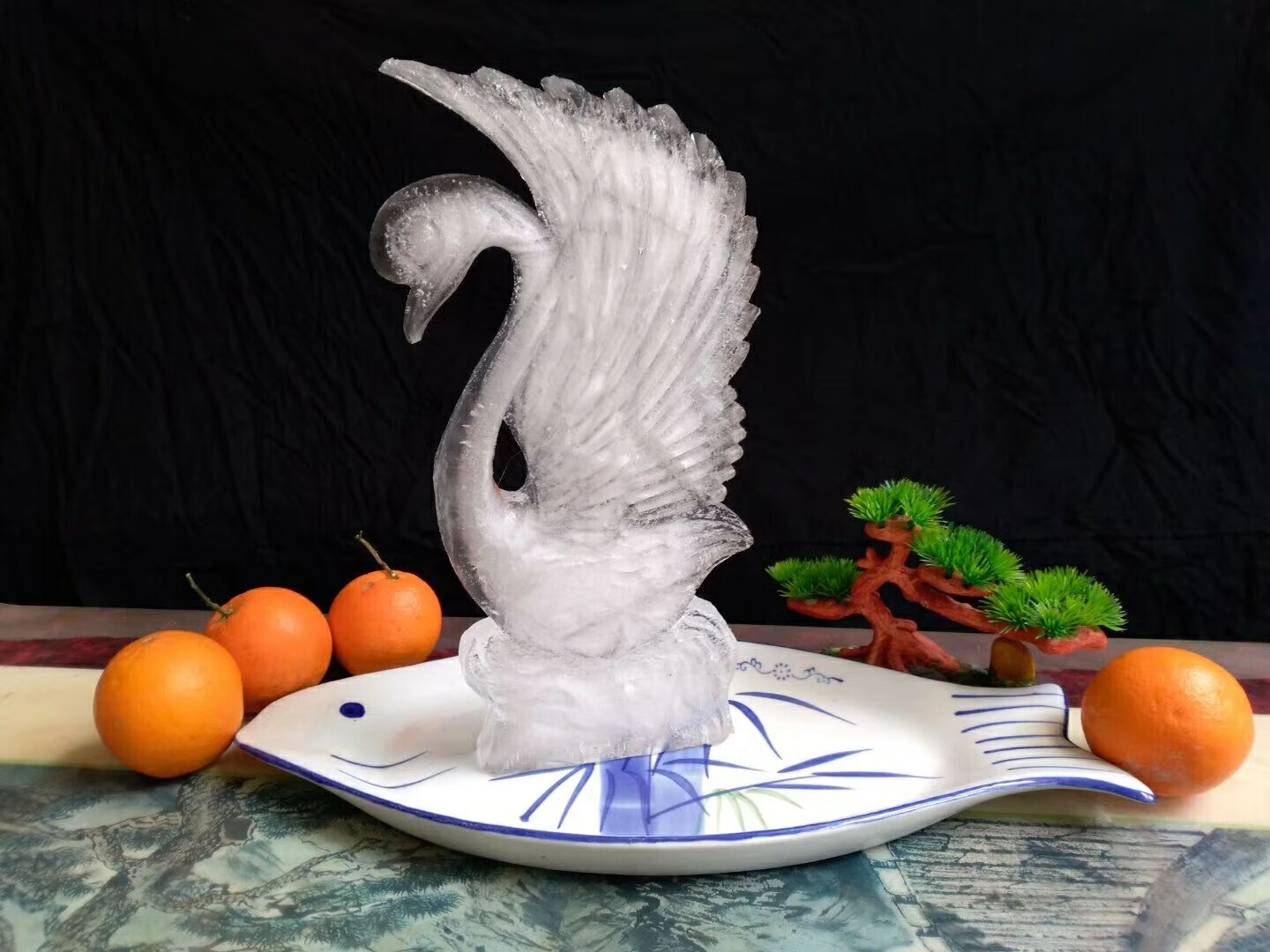 hywlkj大天鹅冰雕模具盘饰冰雕模型冰模刺身冰模具刺身装饰品冻冰块