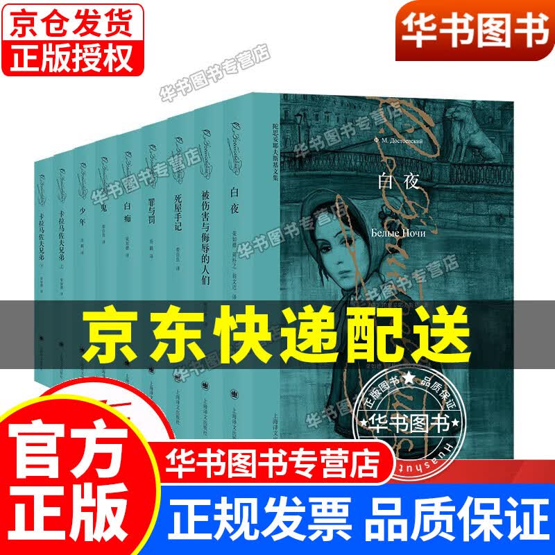 陀思妥耶夫斯基全集10册 地下室手记+被伤害与侮辱的人们+少年+罪与罚+卡拉马佐夫兄弟+鬼+白夜+白 正版
