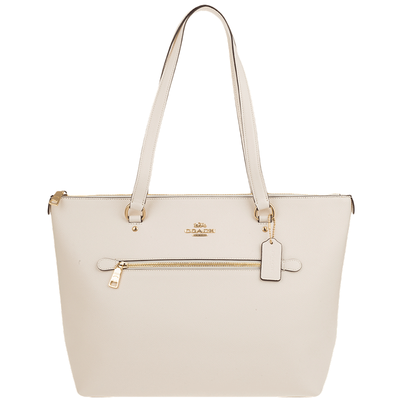 蔻驰coach奢侈品女士大号托特包,白色牛皮革材质,出街旅行必备!