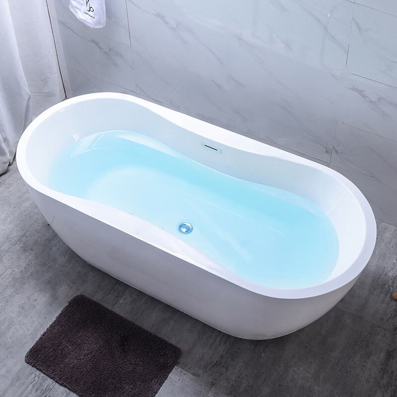 尚湟浴缸亚克力家用独立式卫浴酒店泡澡成人大浴池泡泡按摩一体缸浴室
