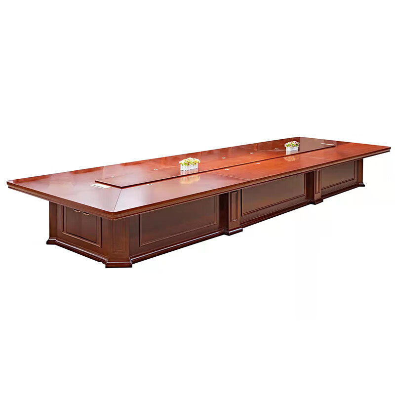 家小优高端领导办公桌会议室大型政府接待 简约大型会议桌实木长桌椅