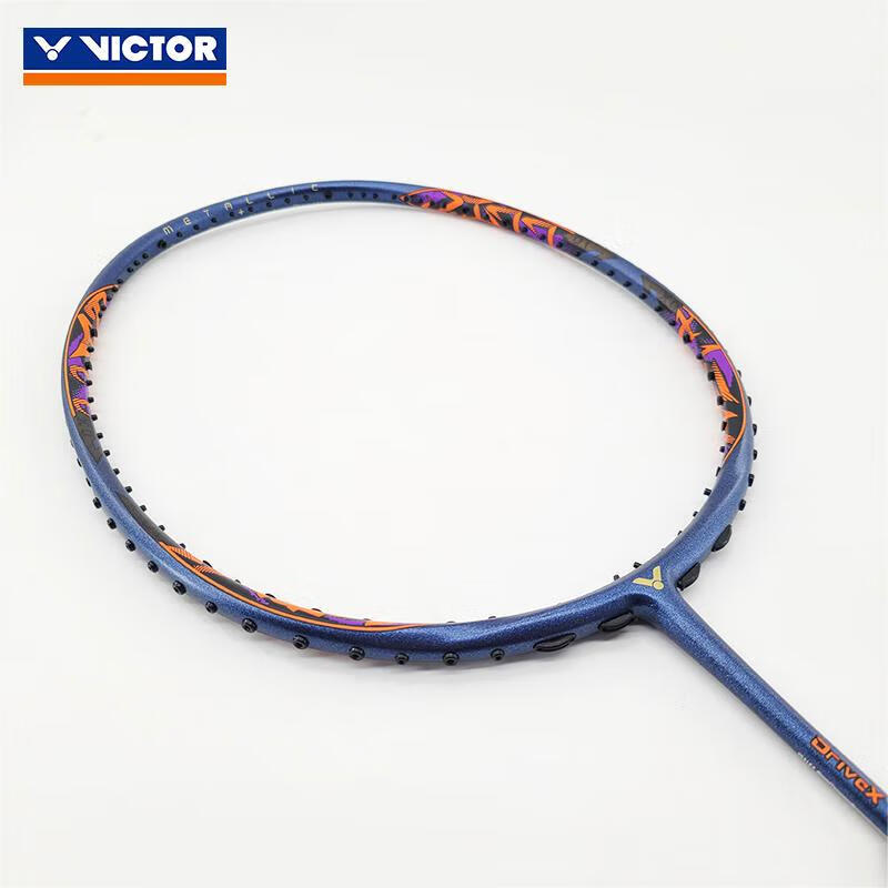 威克多（VICTOR）羽毛球拍龙牙之刃胜利全碳素单拍进攻高端黑金隼100x神速 驭10 DX-10M瓷蓝郑思维同款 空拍 4U空拍速发