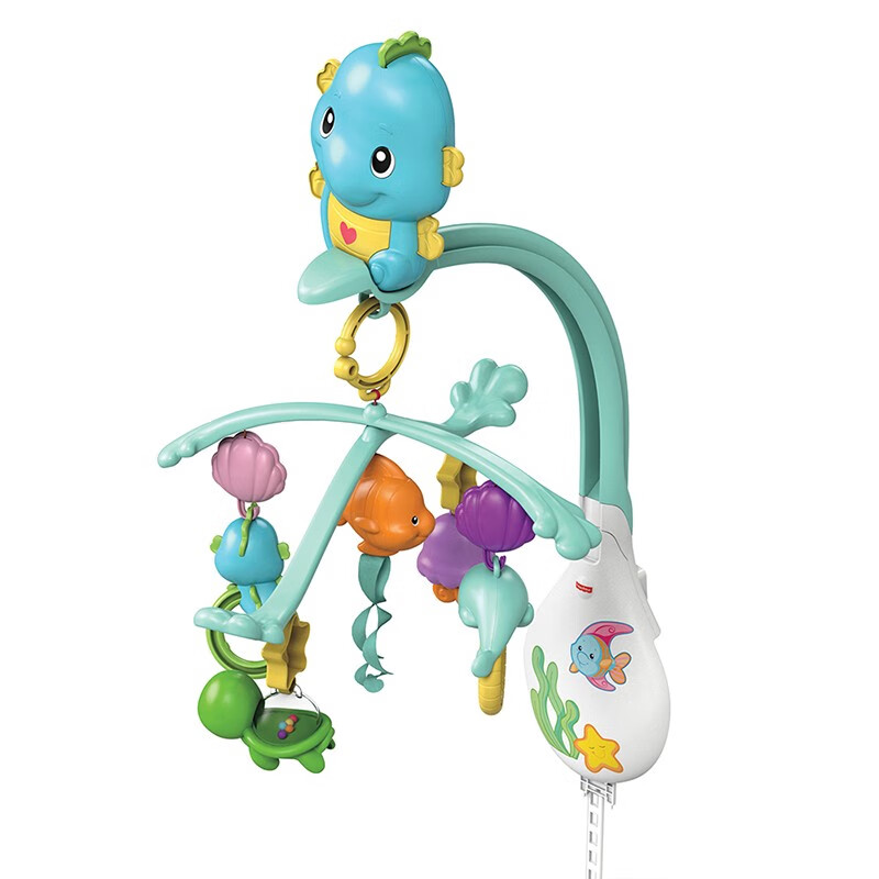 费雪(fisher-price)婴儿海马安抚床铃 新生儿安抚早教玩具摇铃 海马