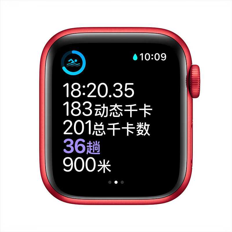 Apple Watch Series 6智能手表 GPS+蜂窝款 40毫米红色铝金属表壳 红色运动型表带 M06R3CH/A