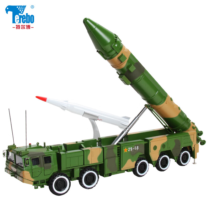 Terebo 东风21D导弹模型东风26导弹车军事模型仿真合金属车模 阅兵军绿