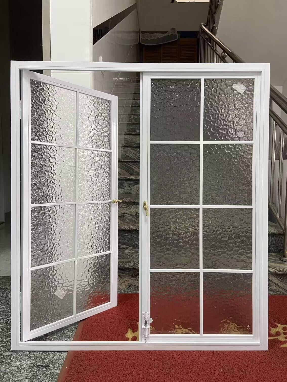 法式窗户室内铁窗卧室塑钢定制户法式门窗复古 白色铁艺一平方650