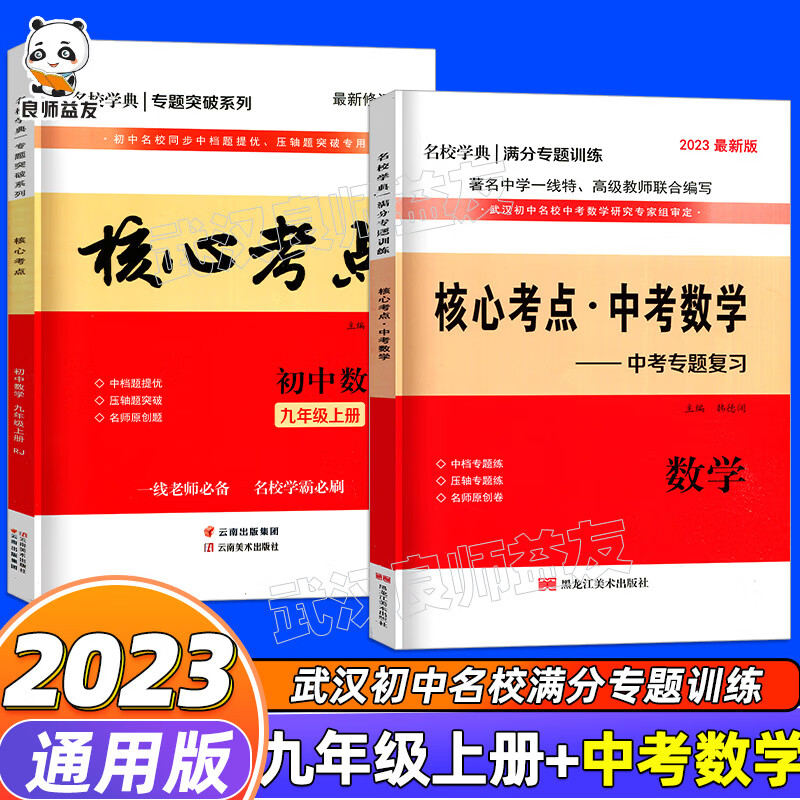2023名校学典核心考点七八九年级上下册数学人教版初123名校月考期中期末冲刺满分卷压轴卷武汉名校学霸必刷 核心考点九年级【上册+中考】【纸质答案】 初中通用
