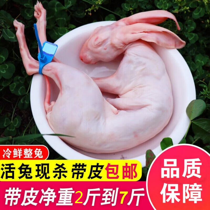 郎纳新威 新鲜兔子肉农家白条带皮去内脏整只兔子速冻生鲜 2.5斤高性价比高么？