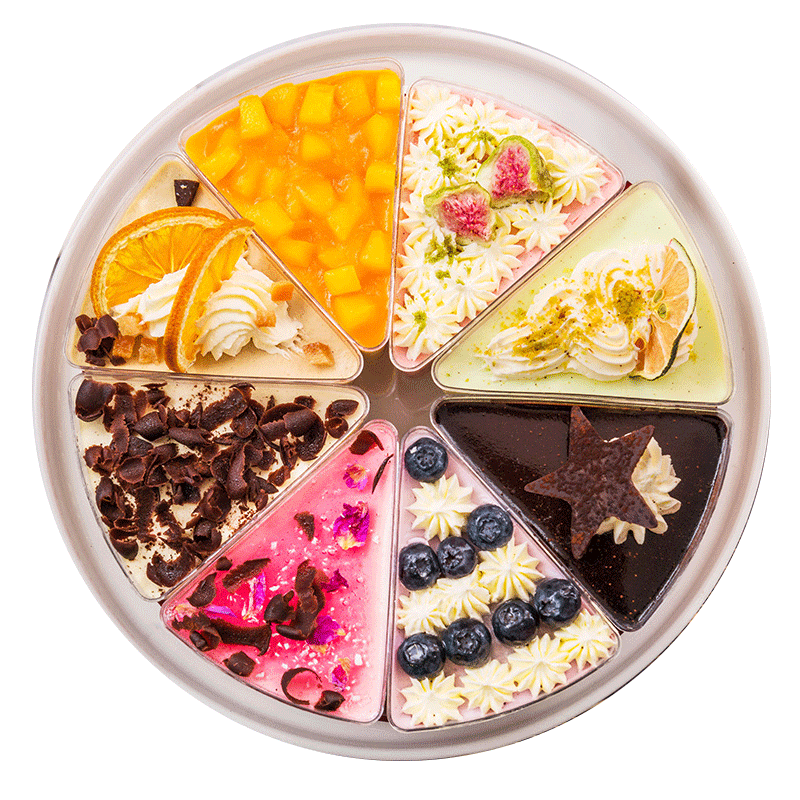 由集提拉米苏慕斯蛋糕850g 芒果巧克力八拼动物奶油生日甜品 镜花水月