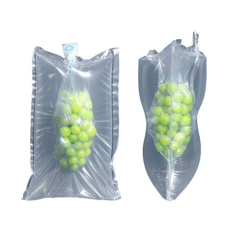 葡萄充气袋中袋打孔透气防震防摔缓冲水果包装快递打包真空保护袋 样品十个+气筒(随机) 打孔装(透气款)