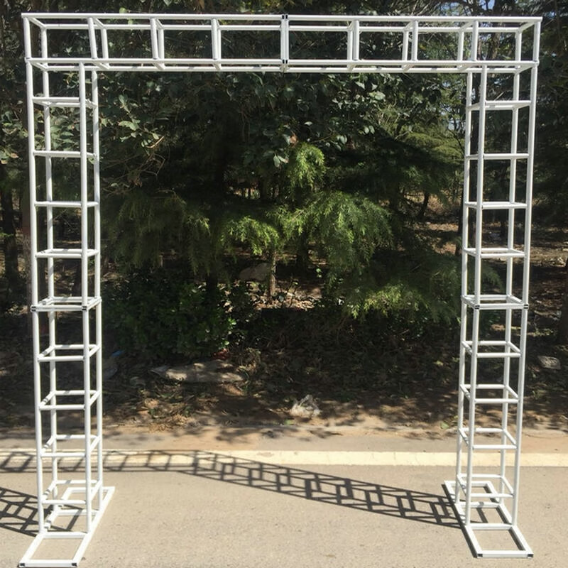 新款婚庆铁艺方形架子桁架拱门花门架爬藤架欧式庭院户外草坪婚礼