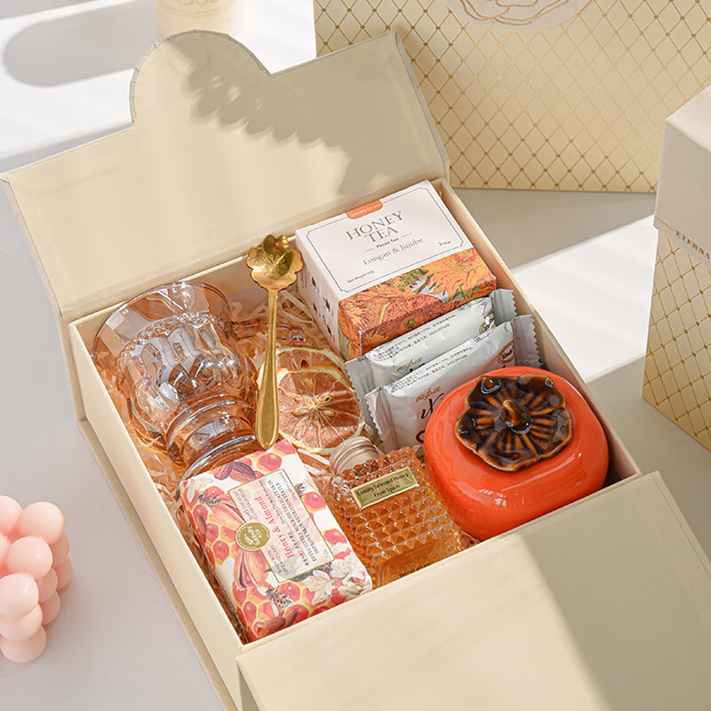 花诗漫伴手礼伴娘结婚订婚喜宴回礼实用生日礼物高档山茶花礼盒节庆用品 山茶花伴手礼盒套装2