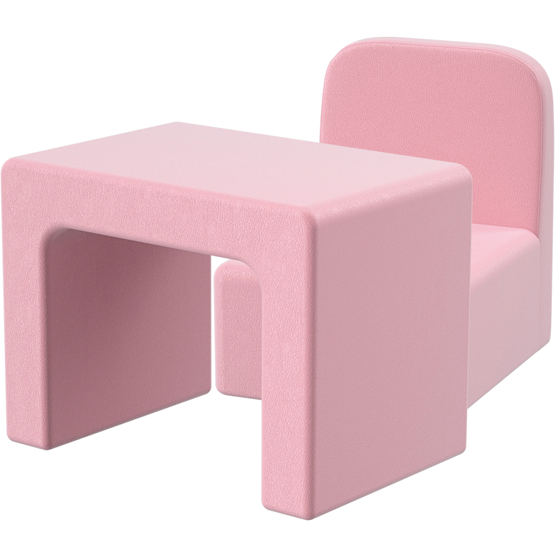 SKAAN儿童沙发 卡通可爱宝宝沙发座椅 迷你单人小沙发 懒人沙发 儿童学习桌椅套装 多功能两用沙发 浅粉色