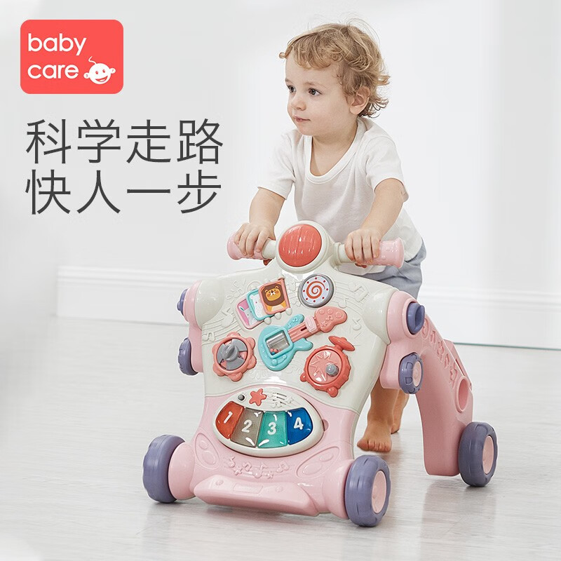babycare婴儿学步车手推车防o型腿需要买可调速的吗，防滑吗，地板砖上推容易摔吗？