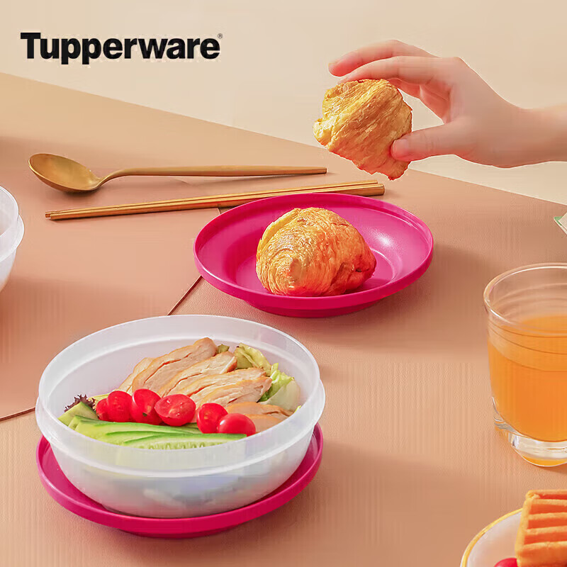特百惠（Tupperware）美食套碗冰箱冷藏密封保鲜盒干货零食储藏盒随机色 750ml