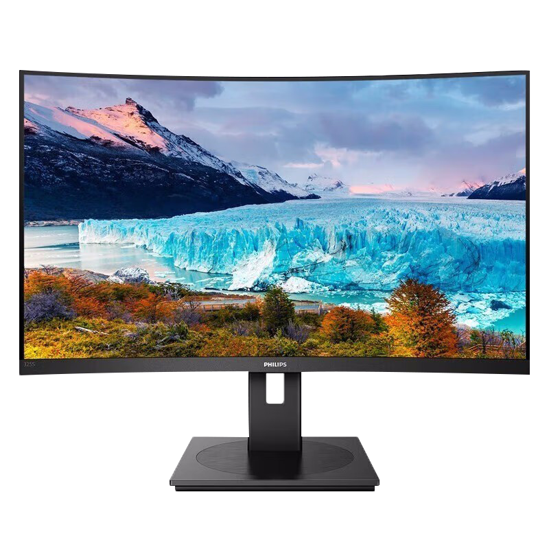 飛利浦（PHILIPS）31.5英寸 2K 144Hz 1500R曲屏 122%sRGB 低藍光護眼 升降旋轉(zhuǎn) 游戲電競曲面電腦顯示器 325S1CAE