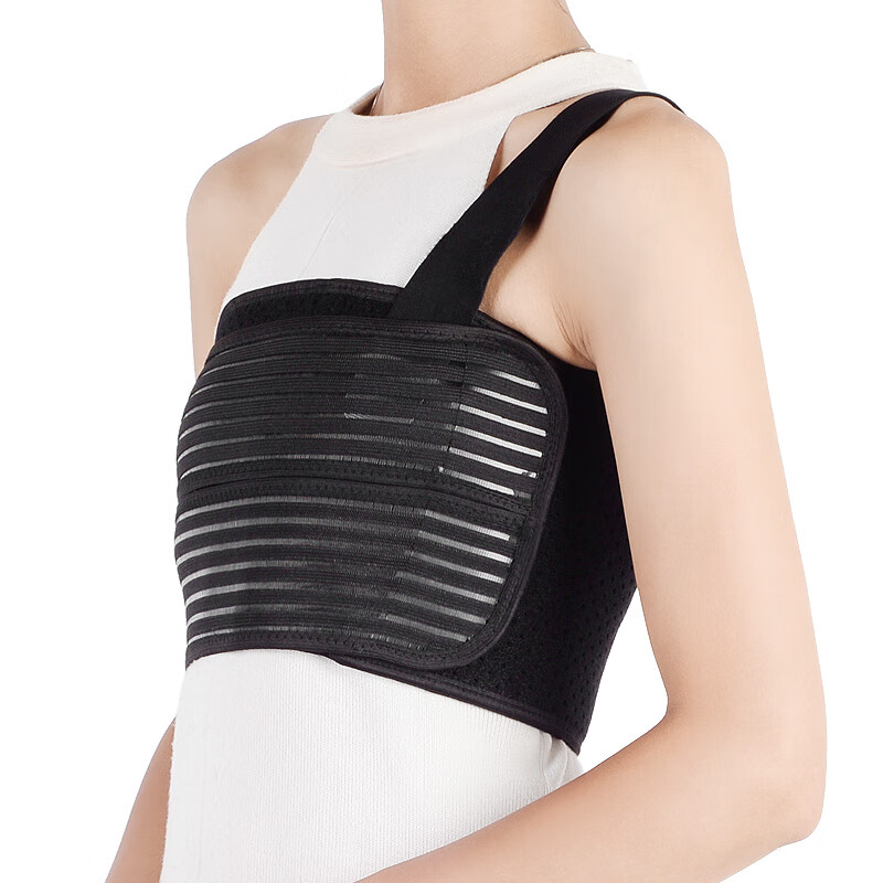 肋骨带胸部骨折固定带心脏术后护具肋骨外翻束缚矫正护胸绑带 单肩