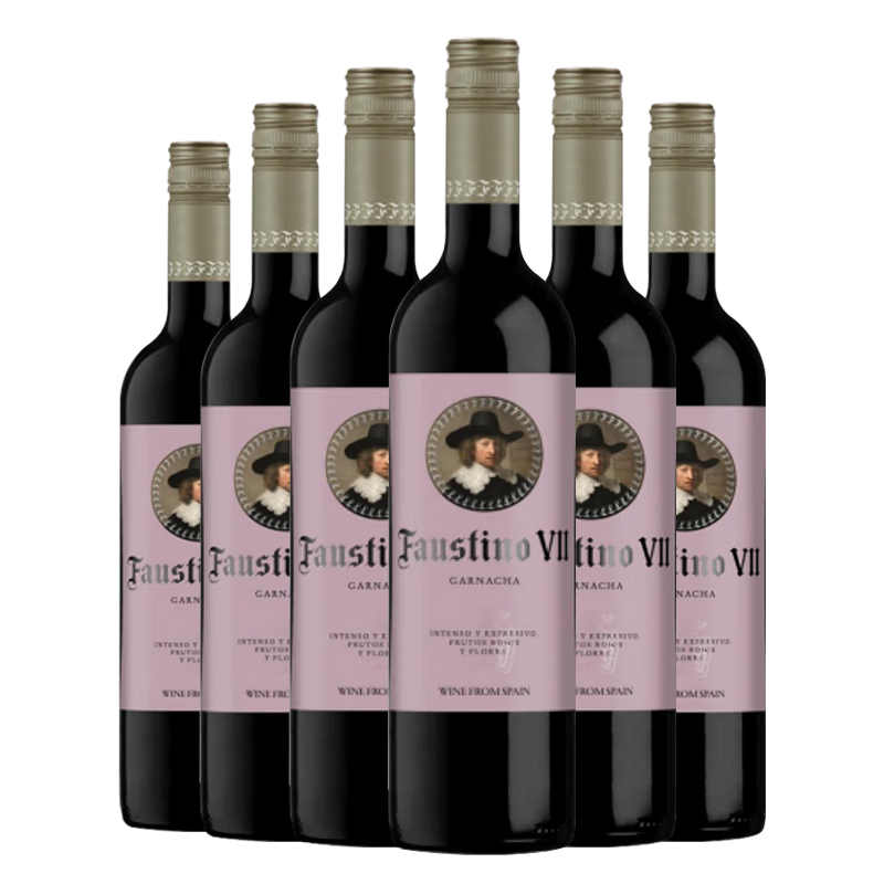 菲斯特（Faustino）西班牙进口红酒干红葡萄酒整箱装 歌海娜干红750ml*6