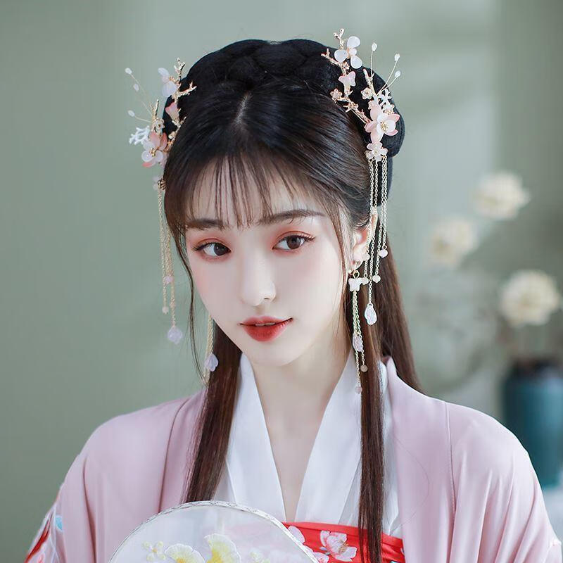 【nice】古装发髻造型盘头发饰发簪古风头带汉服头饰一套少女配饰全套