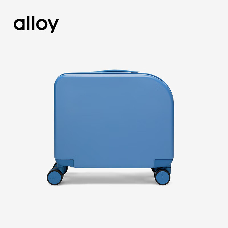 alloy/乐几 行李箱ins小拉杆箱女20英寸登机磨砂拉链冰岛蓝时尚旅行箱静音万向轮密码箱P