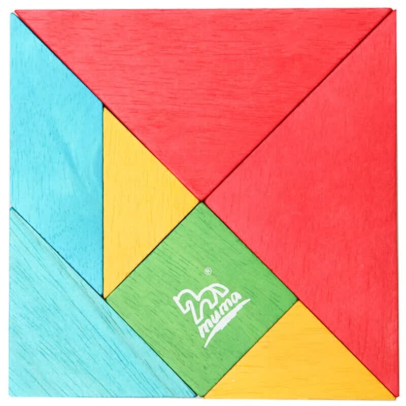 木马智慧经典七巧板 益智拼图小学生智力早教玩具 几何认知 3-6岁儿童