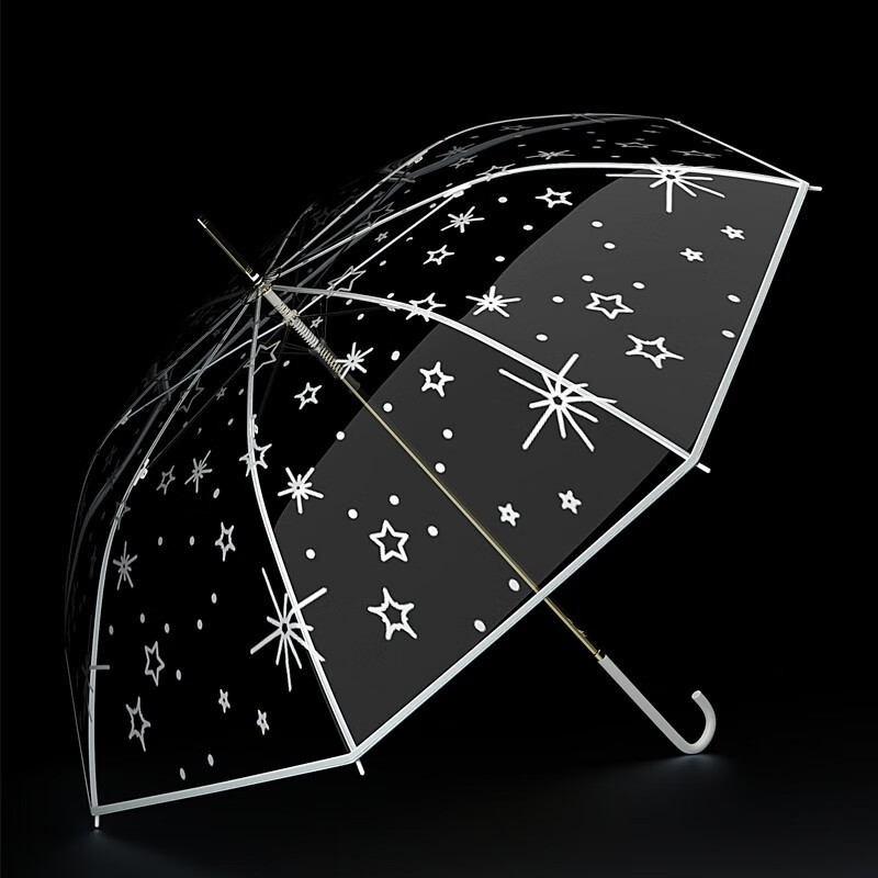 左都半自动伞雨伞男晴雨伞雨伞女小清新大号大伞女长柄雨伞透明雨伞