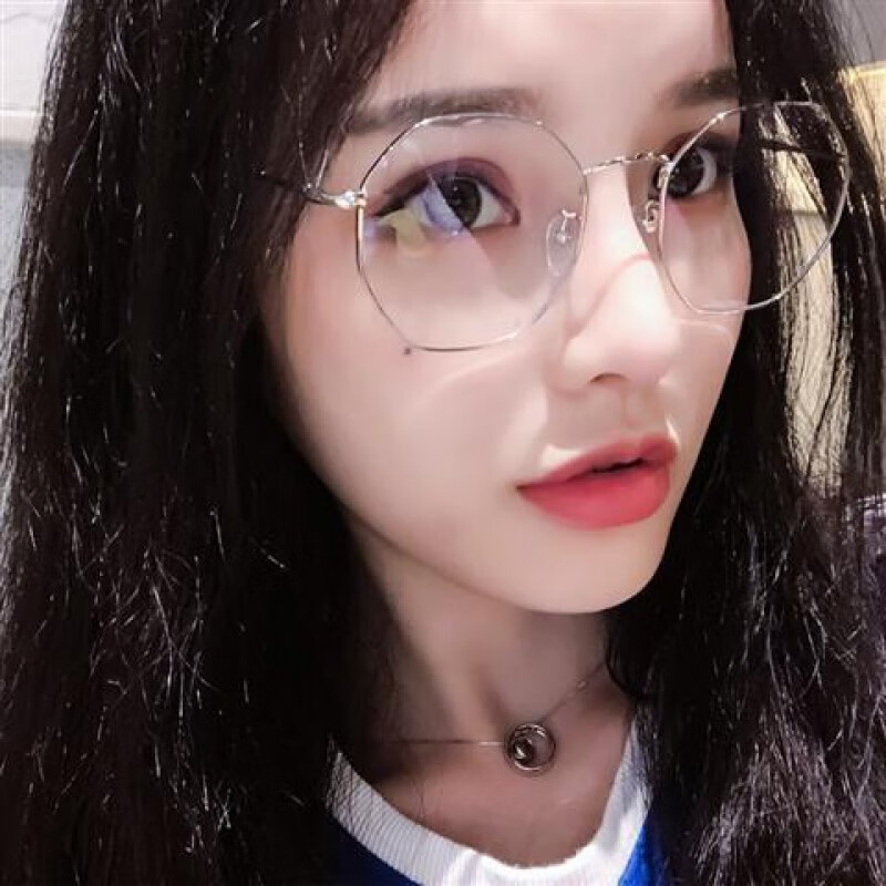 【高品质装饰眼镜太阳镜女】2021新款网红眼镜带链条眼镜女韩版潮电脑