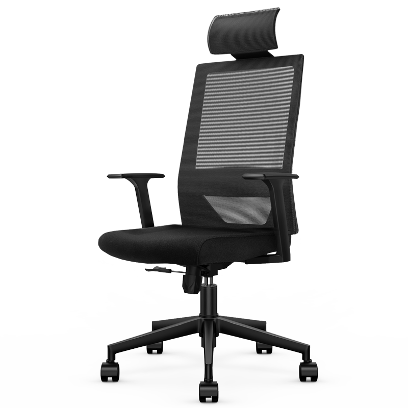得力 deli 可调头枕电脑椅 双层网布人体工学办公椅 87094