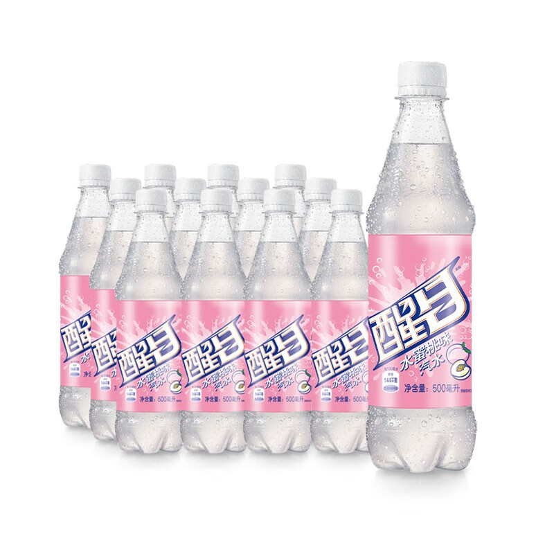 醒目 水蜜桃味 老汽水 500ml/瓶 碳酸饮料 果味饮料 醒目水蜜桃味500