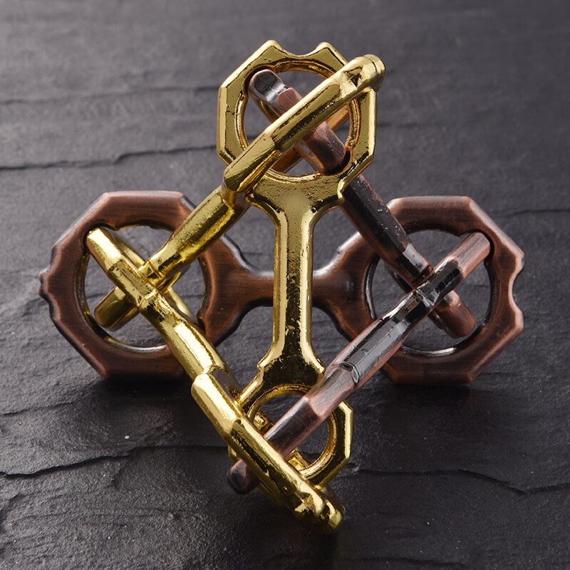 小印象 puzzle合金鲁班锁解环解扣魔术金属有益儿童智力玩具高难度