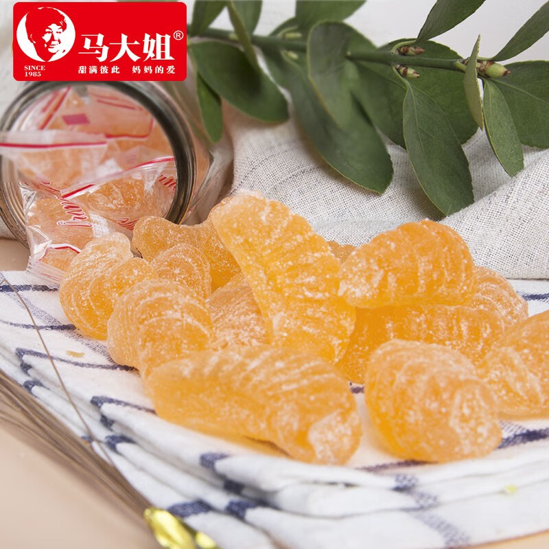 马大姐桔子软糖橘果糖桔瓣儿糖休闲小吃零食特产好吃的美味食品糖果