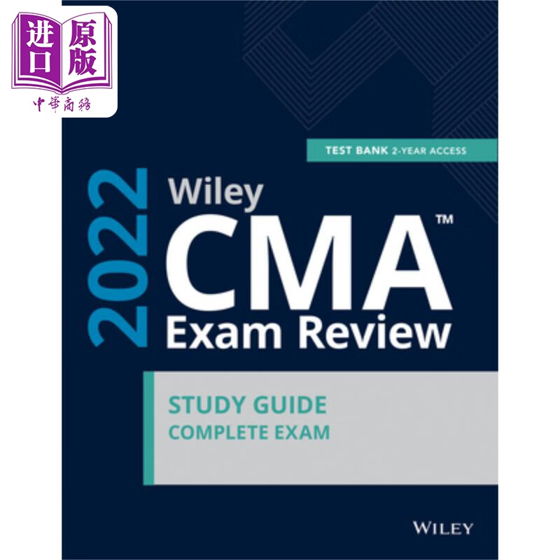 预售 Wiley Cma Exam Study Guide And Online Test Bank 2022