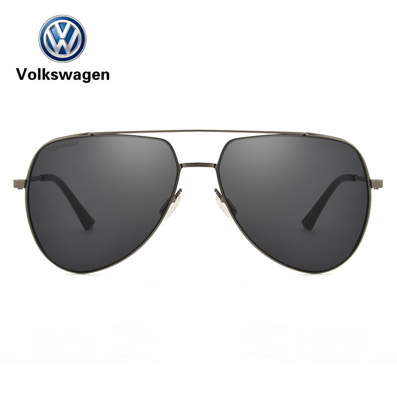 德国大众volkswagen太阳眼镜男开车时尚墨镜046-c3-银框黑片