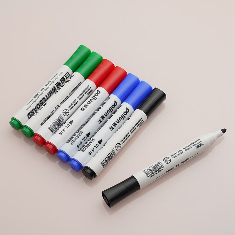 黑色儿童彩色红色黑板笔画板写字易擦写粗头大头记号笔可擦除专用细头