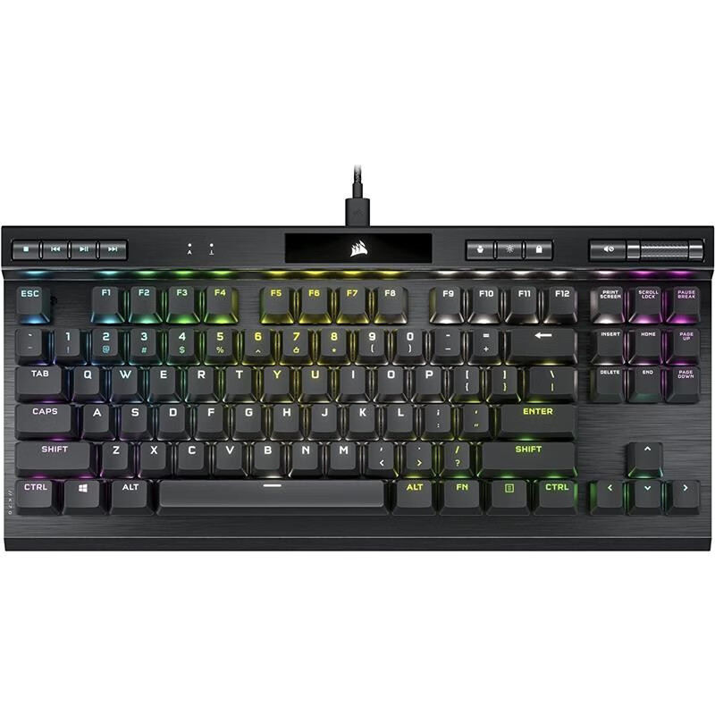 美商海盗船【JD物流 日本直邮】美商海盗船CORSAIR K70 RGB PRO游戏键盘 OPX轴机械手感键盘 CH-911901A-JP(日语布局)